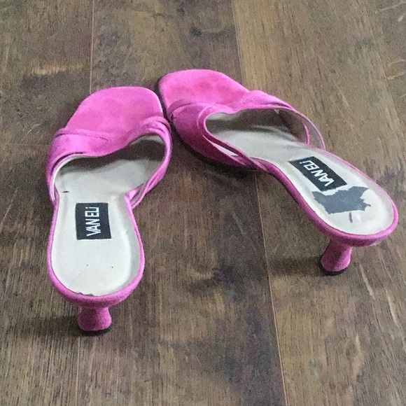 Van Eli pink suede heels sz 9 Narrow/8 - Picture 2 of 3